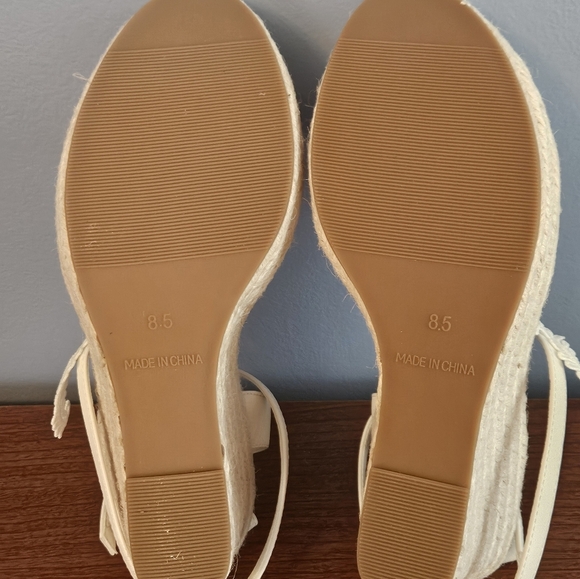 MiLanolce Women's Platform Sandals Wedge Open Toe Ankle Strap lace Wedding 8.5 - Picture 5 of 10